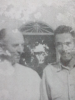 Father Edward Haggerty S.J. with Major Fidencio Laplap after the war.