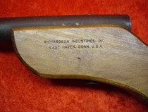 Close up of markings on Guerilla gun. Most (though not all) models will have ‘Richardson Industries Inc., East Haven, Conn. 12Gauge’